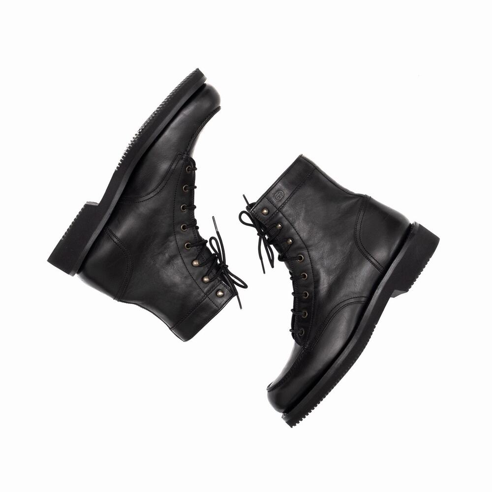 GUCCI Tom Ford Era Men's Leather Moc Toe Combat Boot Black EU43.5/US10.5 - Picture 9 of 16